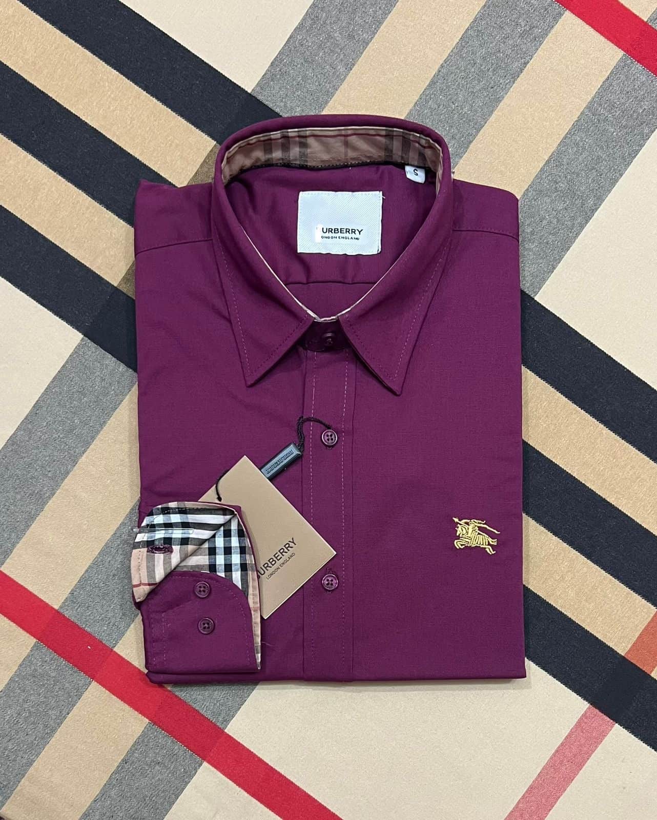 Burberry maroon Horse Logo