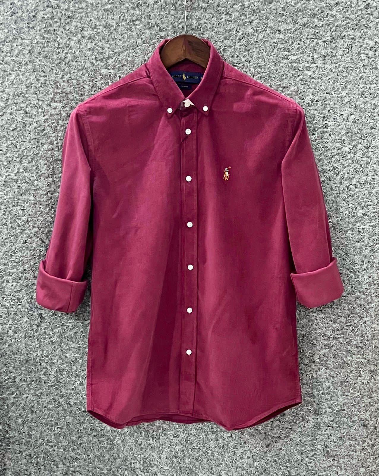 Cord Shirt - Burgundy/Maroon