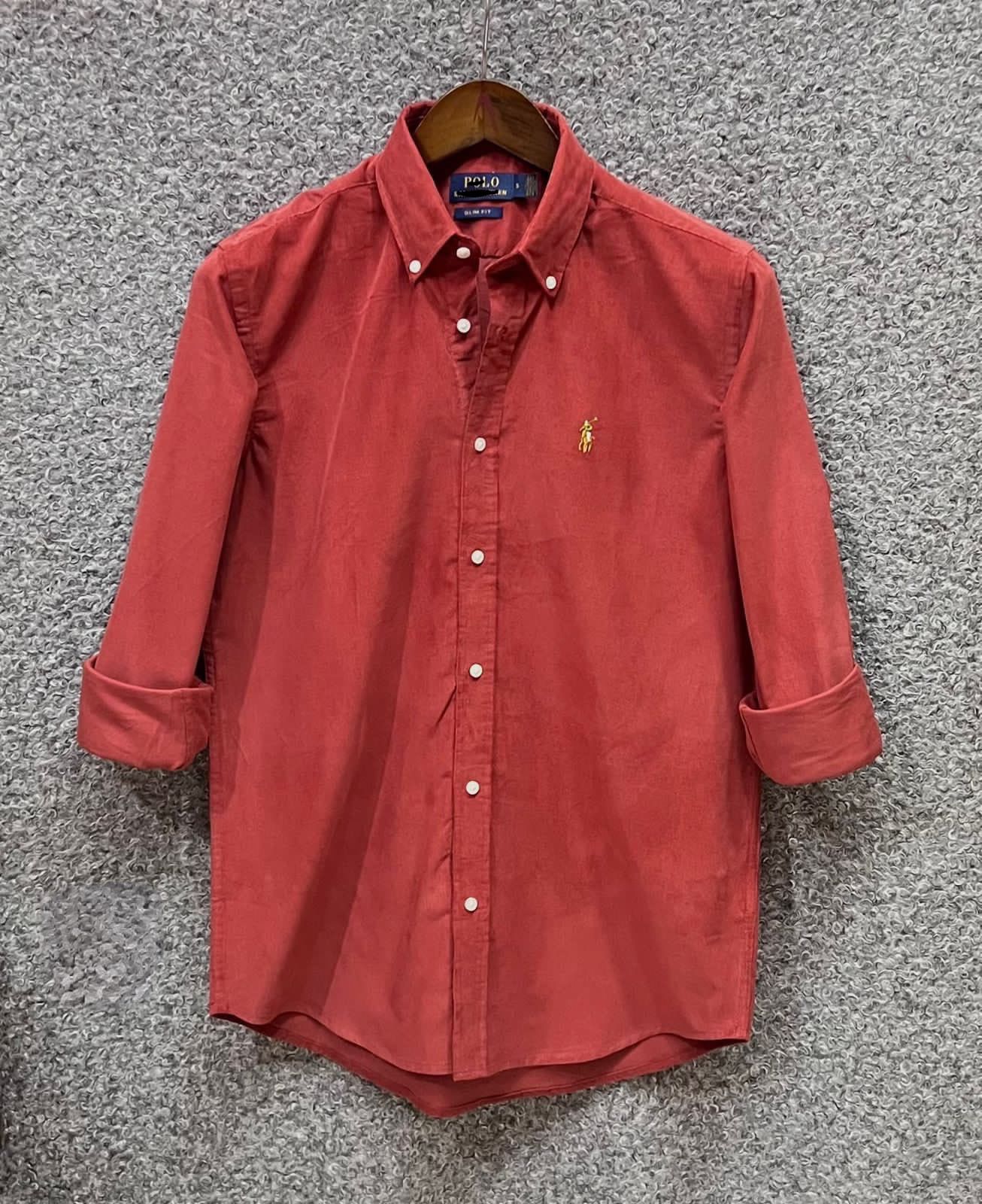Cord Shirt - brick red