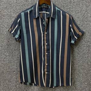 Cuban - Navy Brown Stripe