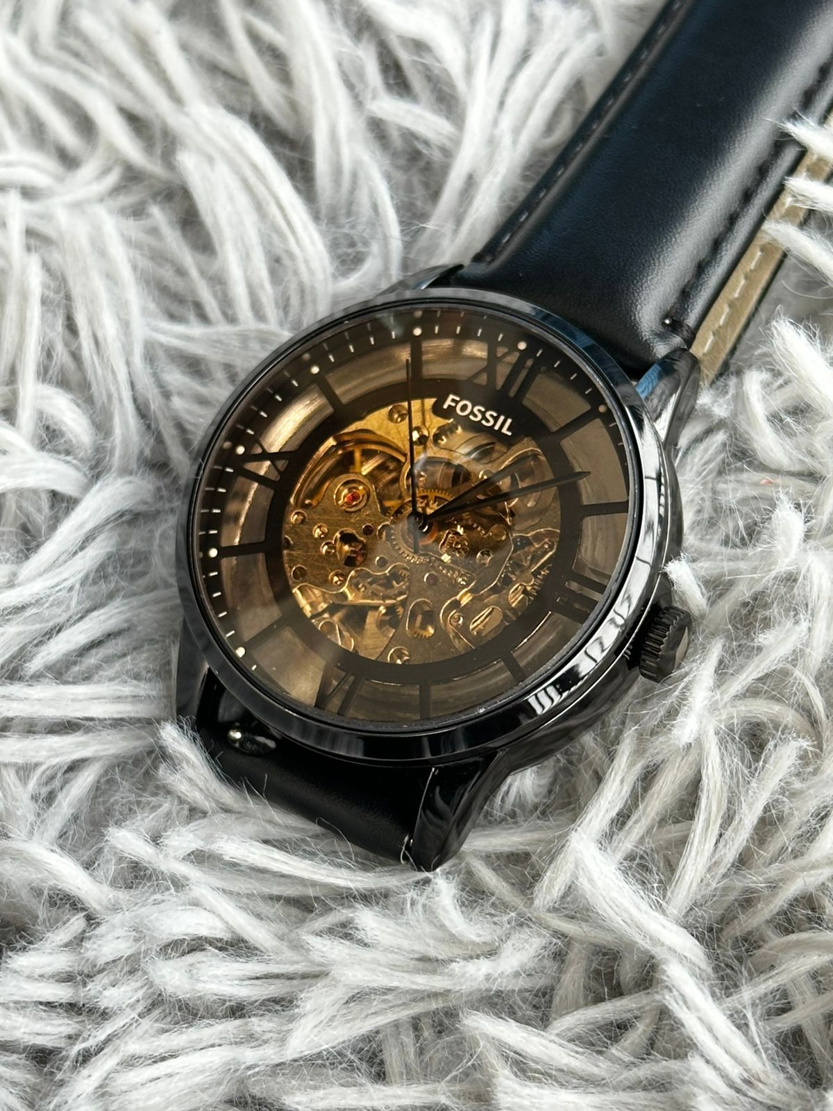 Fossil Automatic 9657 Black Leather (AA Grade)