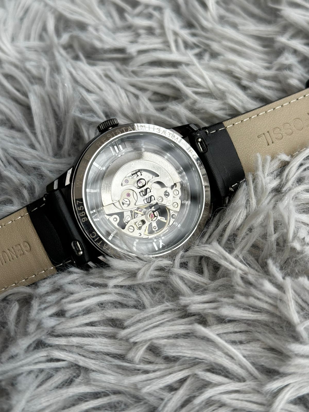 Fossil Automatic 9657 Black Leather (AA Grade ) - Image 4