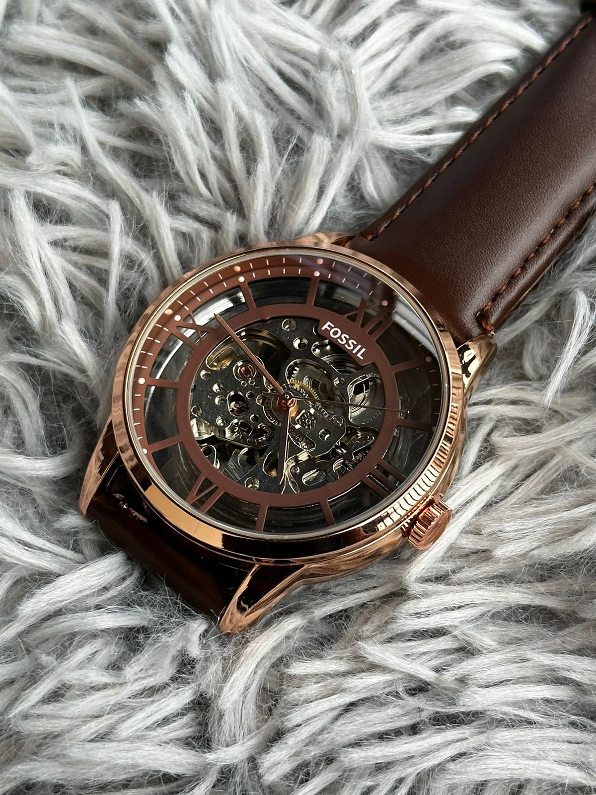 Fossil Automatic 9657 Brown Leather (AA Grade )