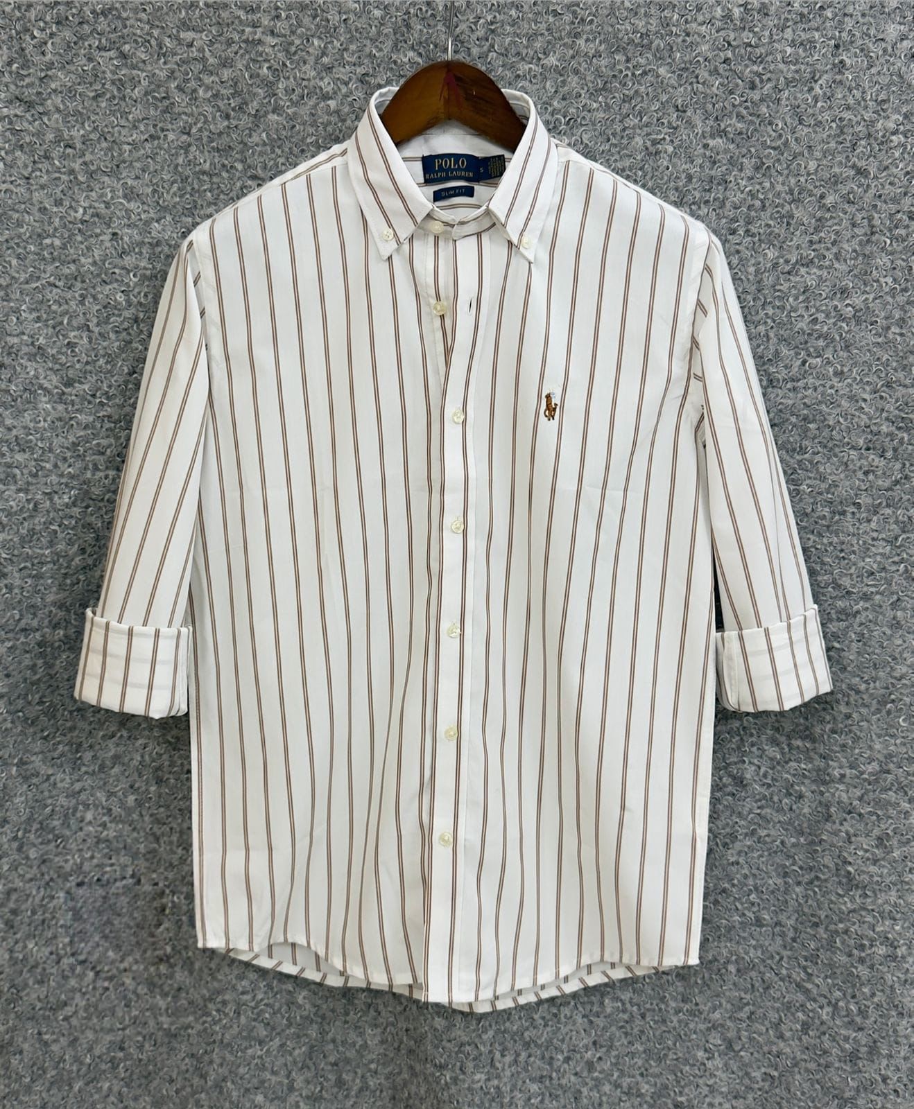 RL - White Brown Stripe