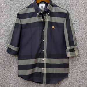 Bur Light Olive And Navy Check - 527