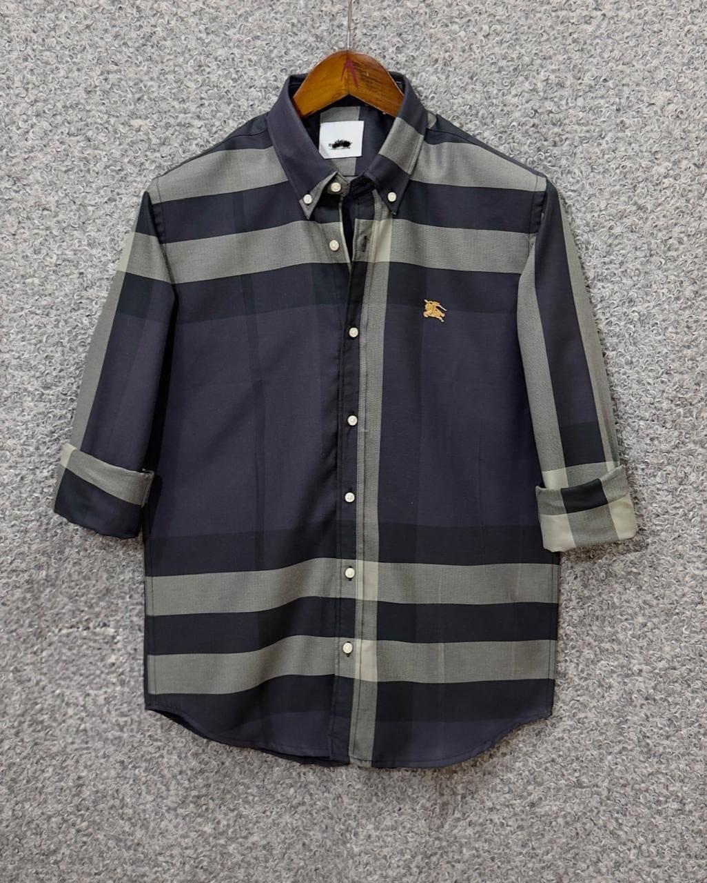 Bur Light Olive And Navy Check - 527