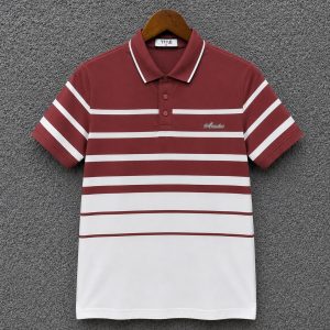 CHINA COTTON POLO - BRICK RED